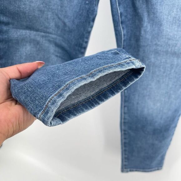 Level 99 Anthropologie High Rise Skinny Crop Jeans Blue Stretch Denim 12/31 - Picture 5 of 16
